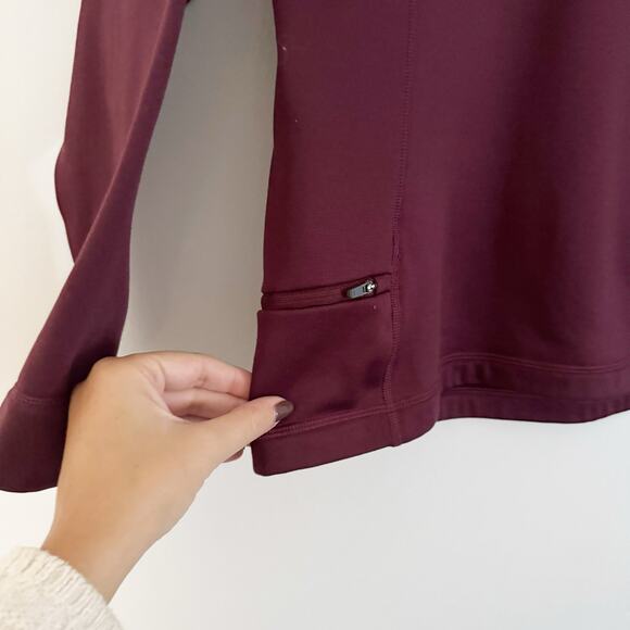 PATAGONIA Crosstrek Polartec Fleece 1/4 Zip Jacket Burgundy Medium M - Picture 5 of 8